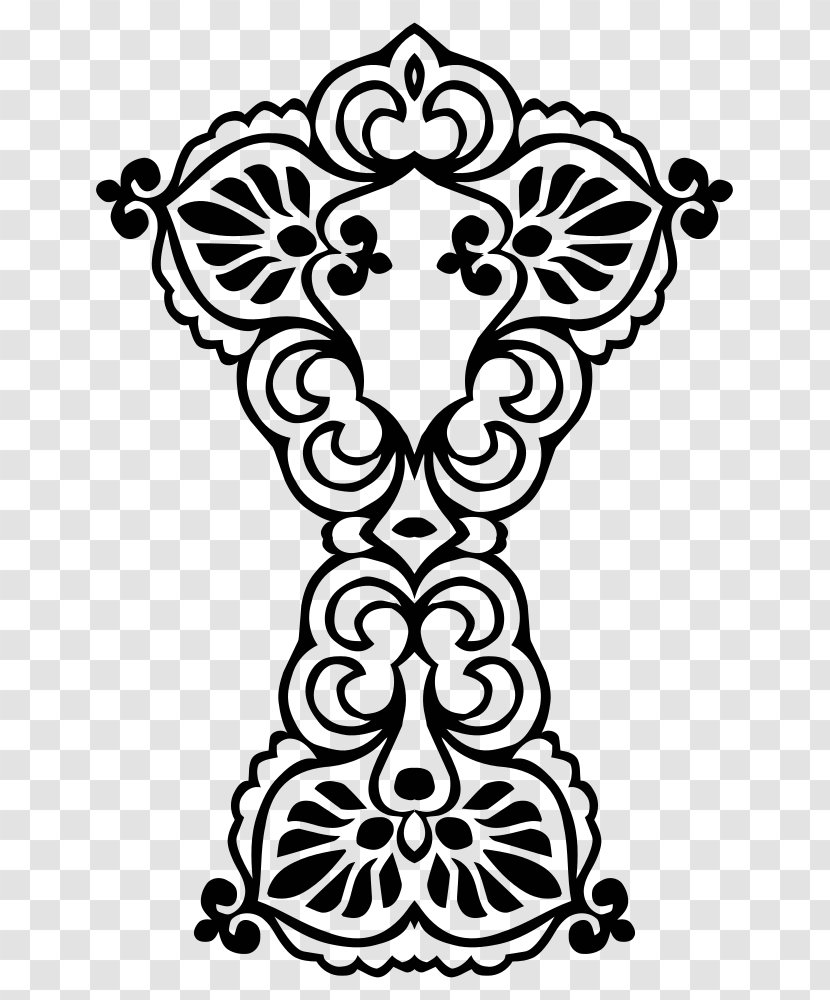 Ornament Line Art Pattern Font Visual Arts - Blackandwhite Transparent PNG