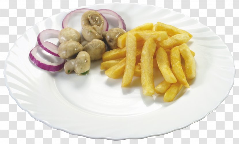 French Fries European Cuisine Vegetarian Fast Food Chicken And Chips - Potato Transparent PNG