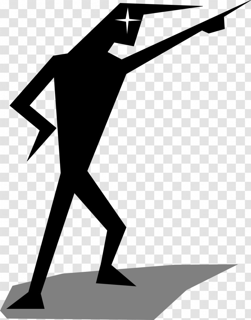 Stick Figure Pointing Clip Art - Thinking Man Transparent PNG