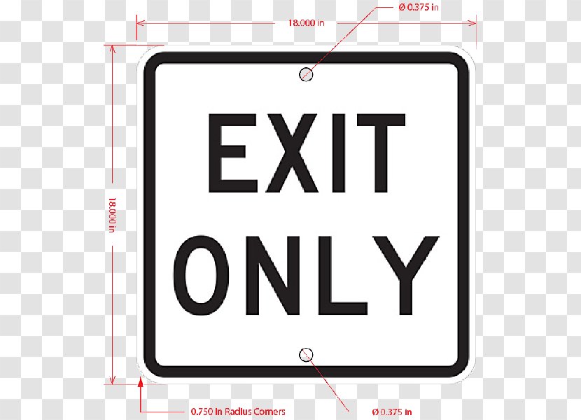 MyParkingSign Exit Only Sign 30 X Number Brand Logo Product Design - Rectangle - Point Transparent PNG