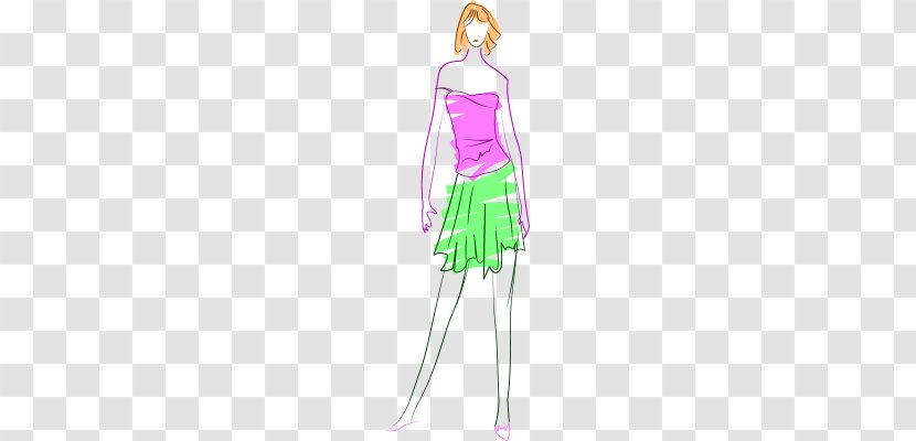 Fashion Illustration Design Sketch - Silhouette - Women Transparent PNG