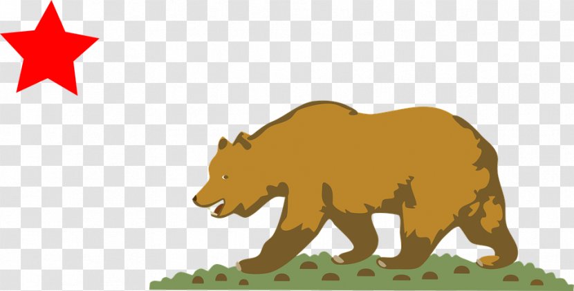 California Republic Flag Of State - Organism - Bull And Bear Transparent PNG