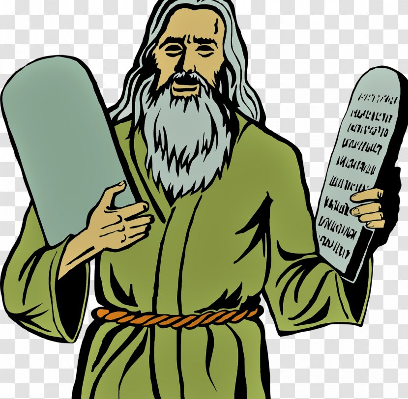 Moses Bible Ten Commandments Tablets Of Stone Mount Sinai - Pesach Iv Transparent PNG