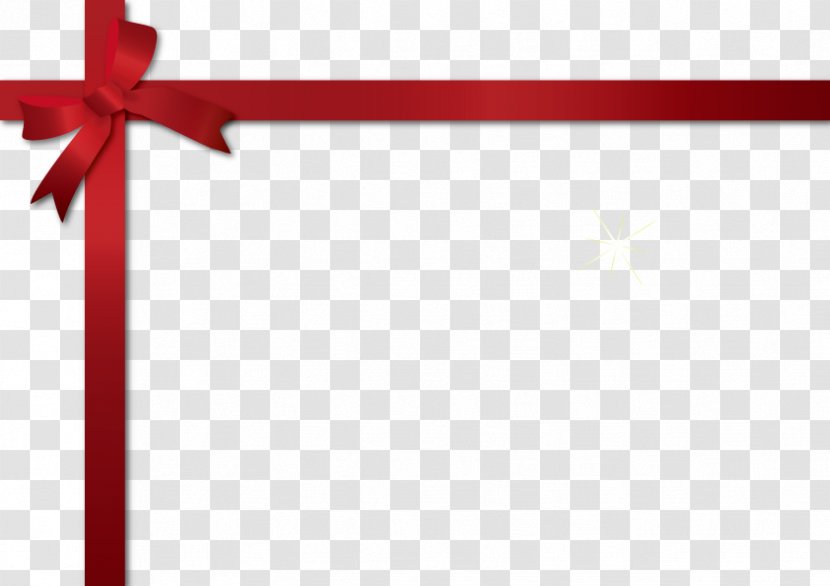 Red Ribbon Corner. - Rectangle - Color Transparent PNG