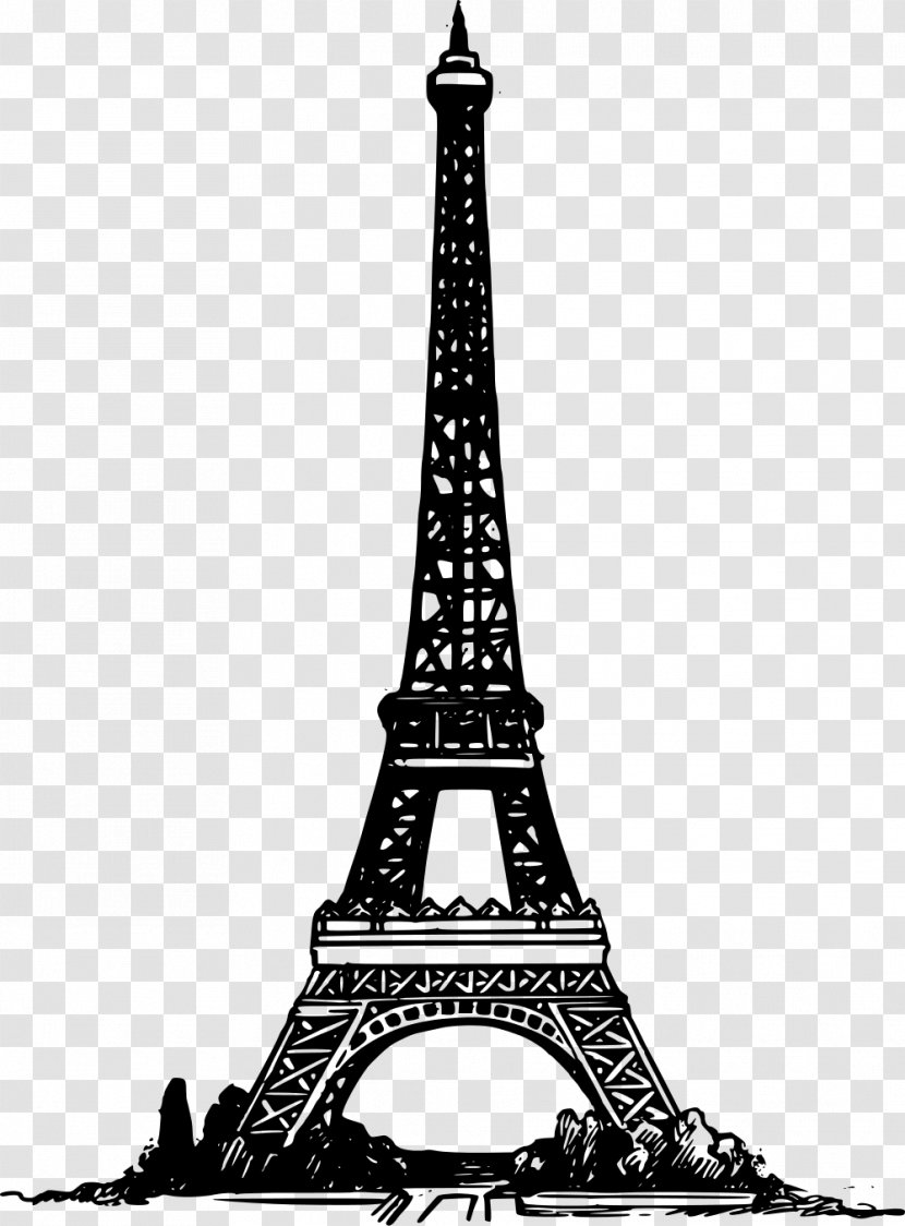 Eiffel Tower St. John's T-shirt Art - Building - Black Crown Transparent PNG