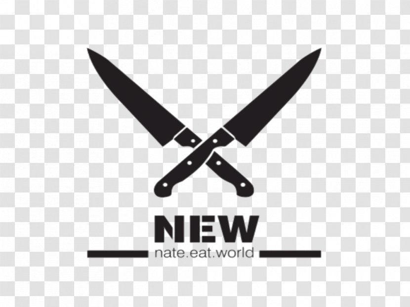 Knife Logo Font - Black And White Transparent PNG