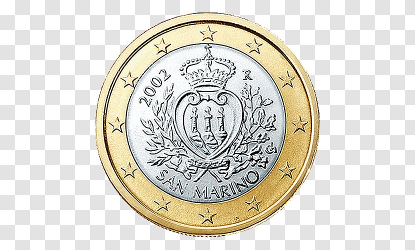 San Marino Sammarinese Euro Coins 1 Coin - United States Dollar Transparent PNG