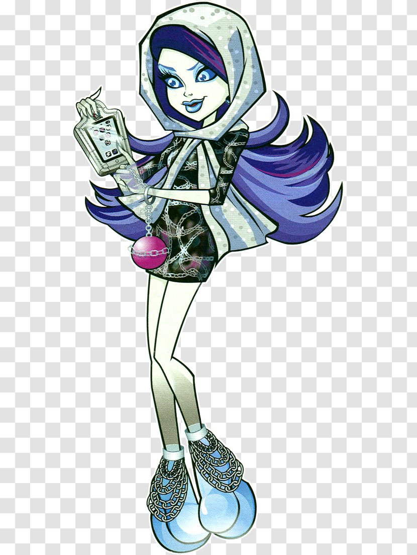 Monster High Spectra Vondergeist Daughter Of A Ghost High: Haunted Frankie Stein - Frame - Doll Transparent PNG
