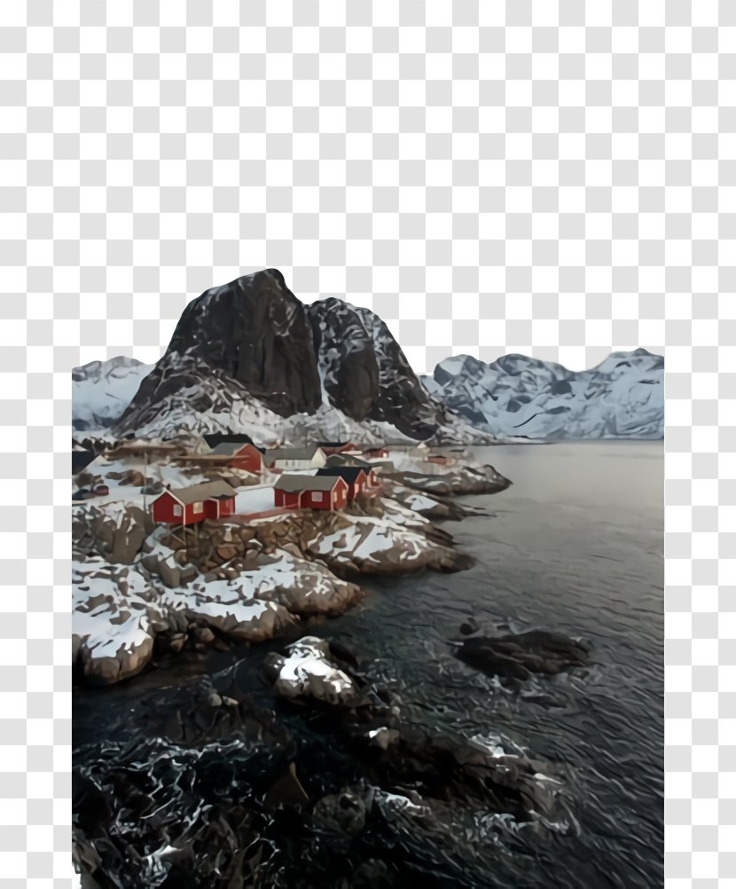 Natural Landscape Rock Mountain Glacial Landform Ice - Sea Transparent PNG