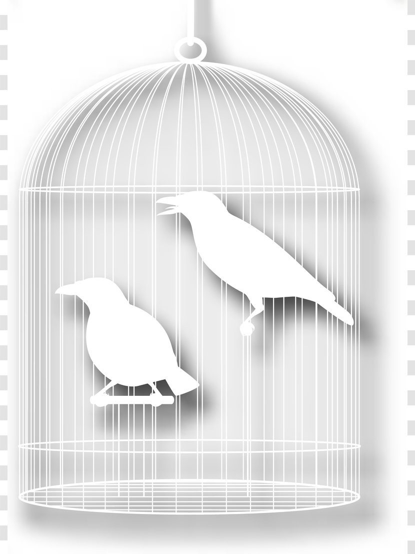 Bird Cartoon Silhouette - Art - Cage Transparent PNG