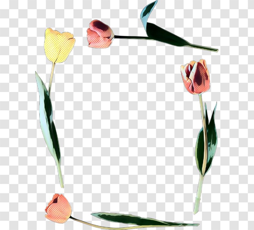 Flower Plant Tulip Clip Art Stem - Retro - Pedicel Flowering Transparent PNG