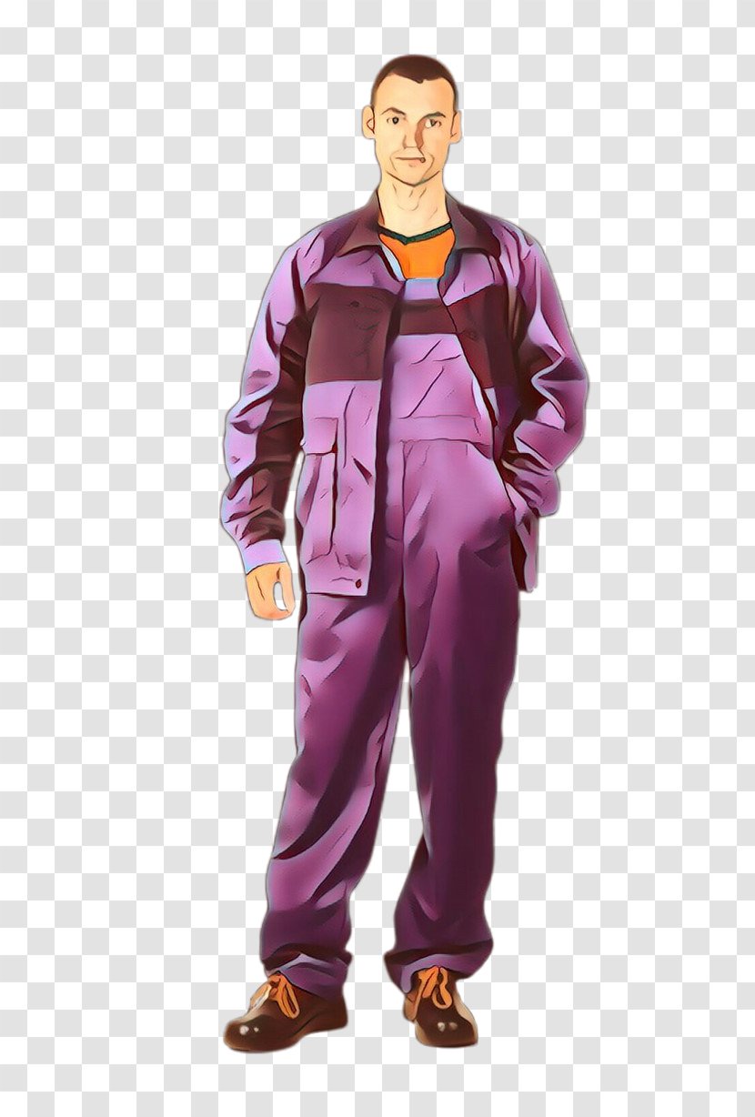 Clothing Purple Outerwear Workwear Rain Pants - Overall - Suit Magenta Transparent PNG