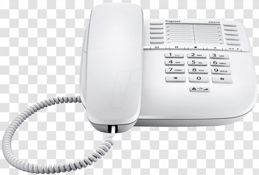 Corded Analogue Gigaset DA510 No Display Telephone Phone Da410 Black Home & Business Phones DA210 - Electronics - Cord Transparent PNG