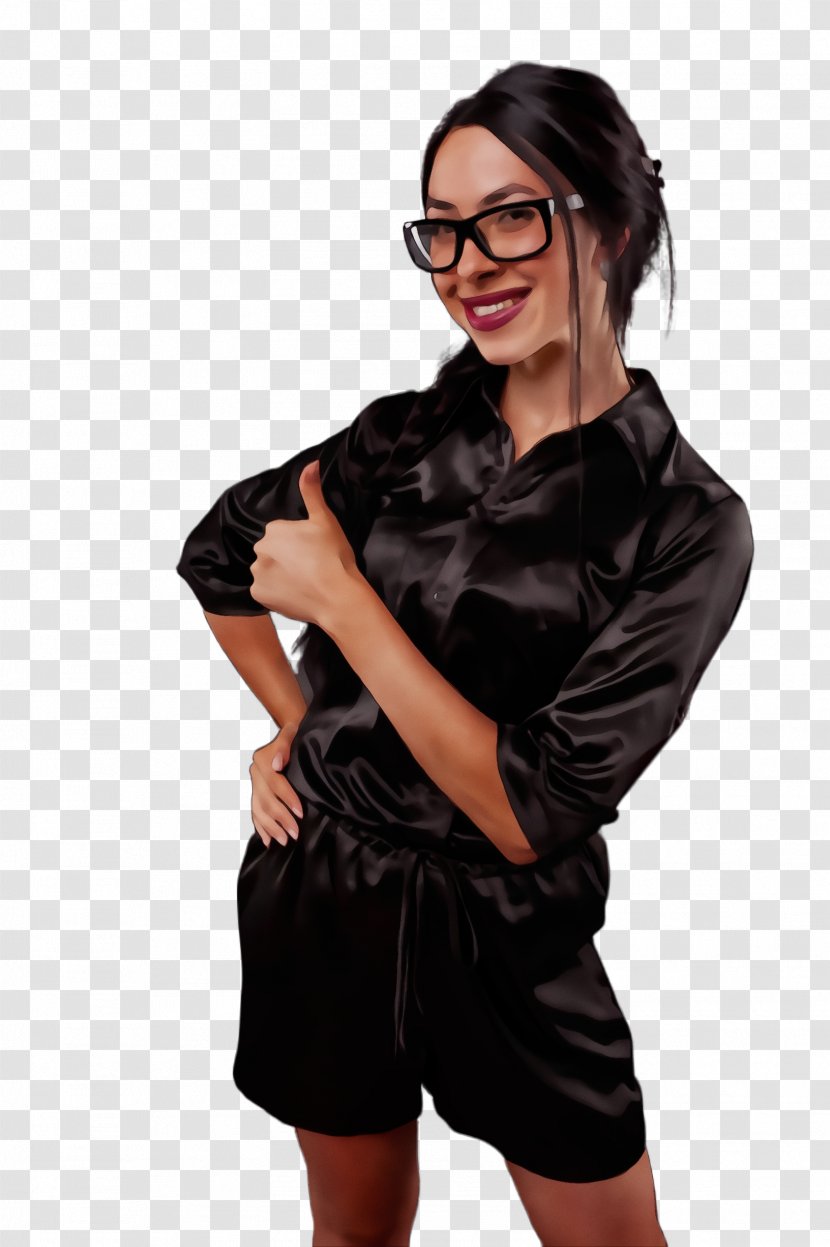 Glasses - Wet Ink - Black Hair Joint Transparent PNG