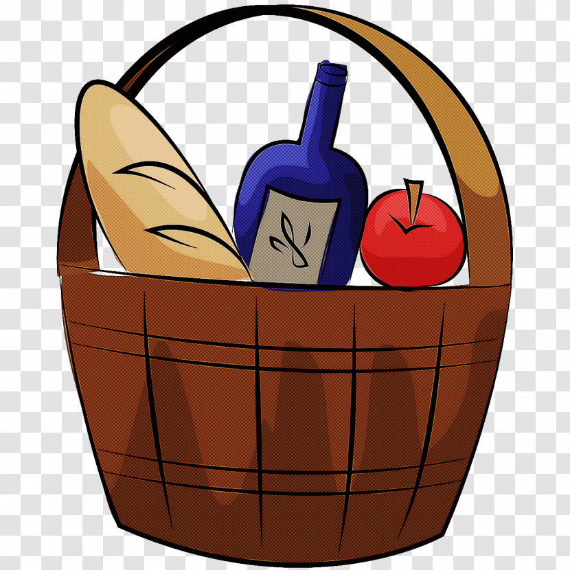 Basket Bucket Cartoon Picnic Basket Home Accessories Transparent PNG