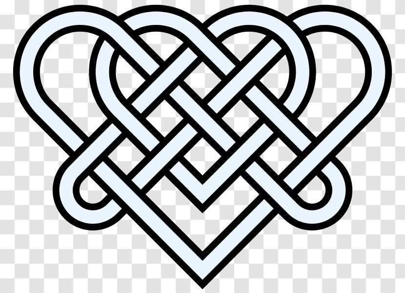 Celtic Knot Heart Endless Clip Art - Cartoon - Double Hearts Pictures Transparent PNG