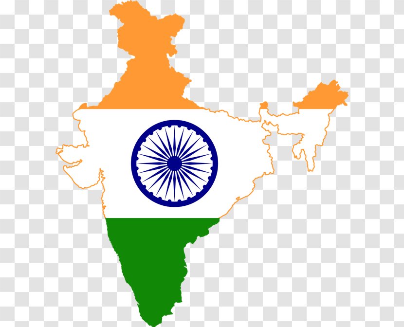 Flag Of India Map Wikipedia - National Transparent PNG