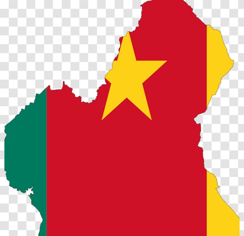 Flag Of Cameroon Map Clip Art - Yellow Transparent PNG