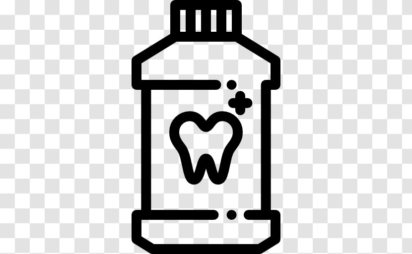 Mouthwash Tooth Clip Art - Black And White - Mouth Wash Transparent PNG