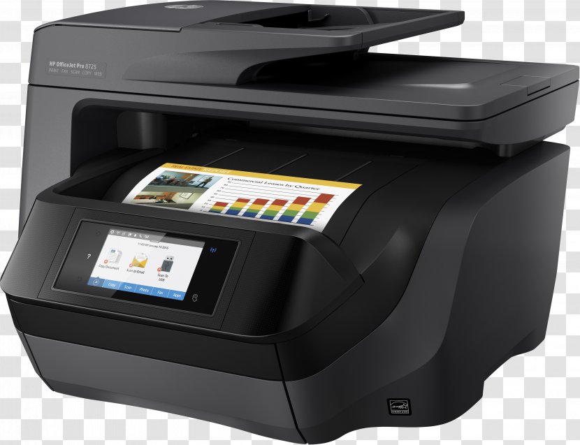 Hewlett-Packard HP Officejet Pro 8720 Printer 8725 All-in-One-Multifunction-colour-ink-jet-A4 (2... - Computer Software - Hewlett-packard Transparent PNG
