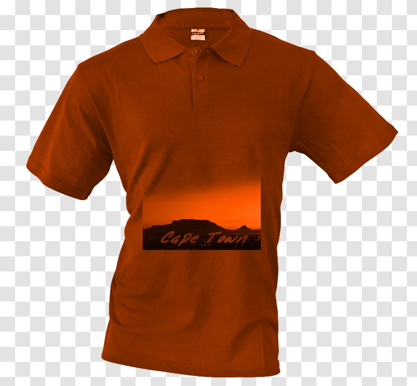 T-shirt Polo Shirt Clothing Sleeve - Orange Transparent PNG
