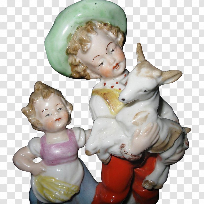 Figurine Pierrot Sitzendorf Porcelain Statue - Blue And White Pottery - Hand-painted Baby Transparent PNG