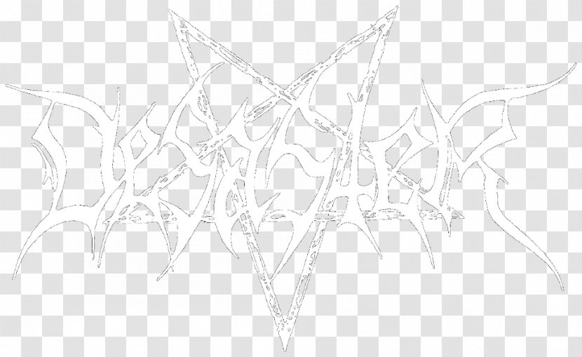 Sketch Product Design Line Art Pattern - Monochrome - Venom Band Logo Transparent PNG
