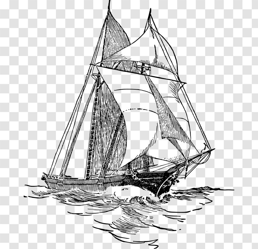 Sailing Ship Sailboat Drawing - Sail Boat Transparent PNG