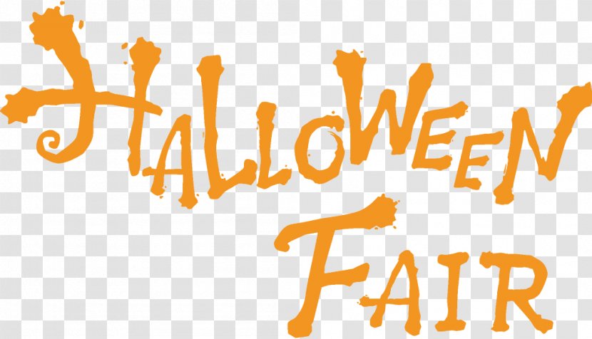 Halloween Font Happy - Text - Logo Orange Transparent PNG