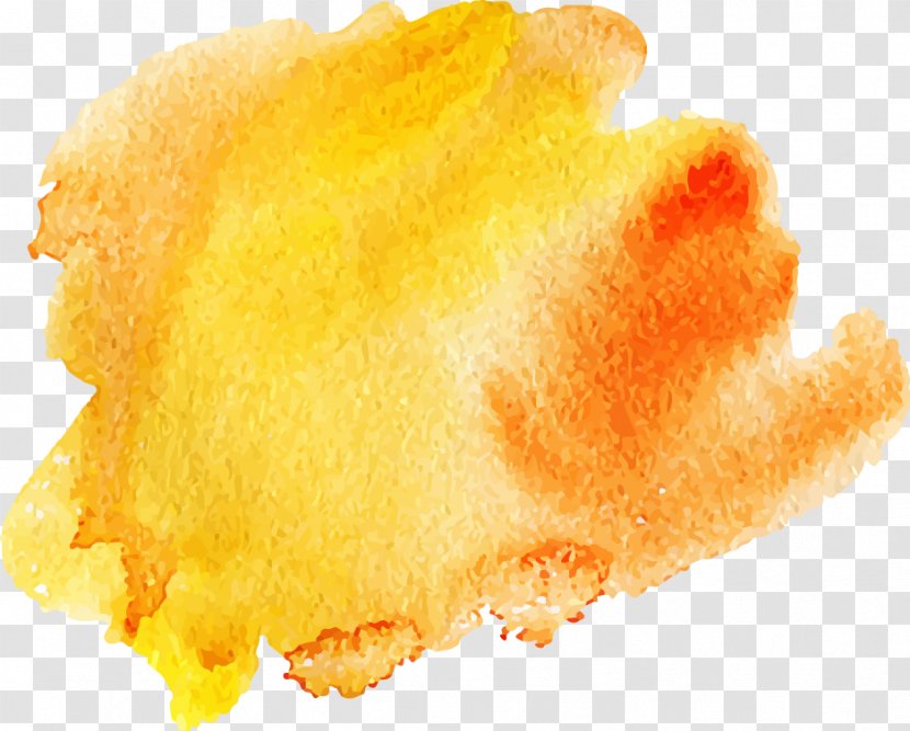 Watercolor Painting Clip Art - Orange - Stain Transparent PNG