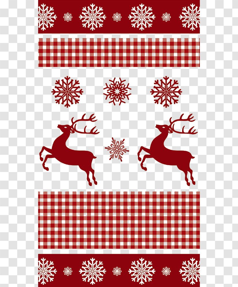 Christmas Jumper Santa Claus Tree Pattern - Gift - Red Snowflake Background Reindeer Transparent PNG