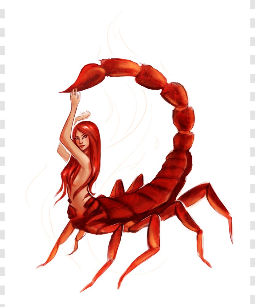 Scorpio Drawing Woman Zodiac Astrological Sign - Watercolor - Scorpion Transparent PNG