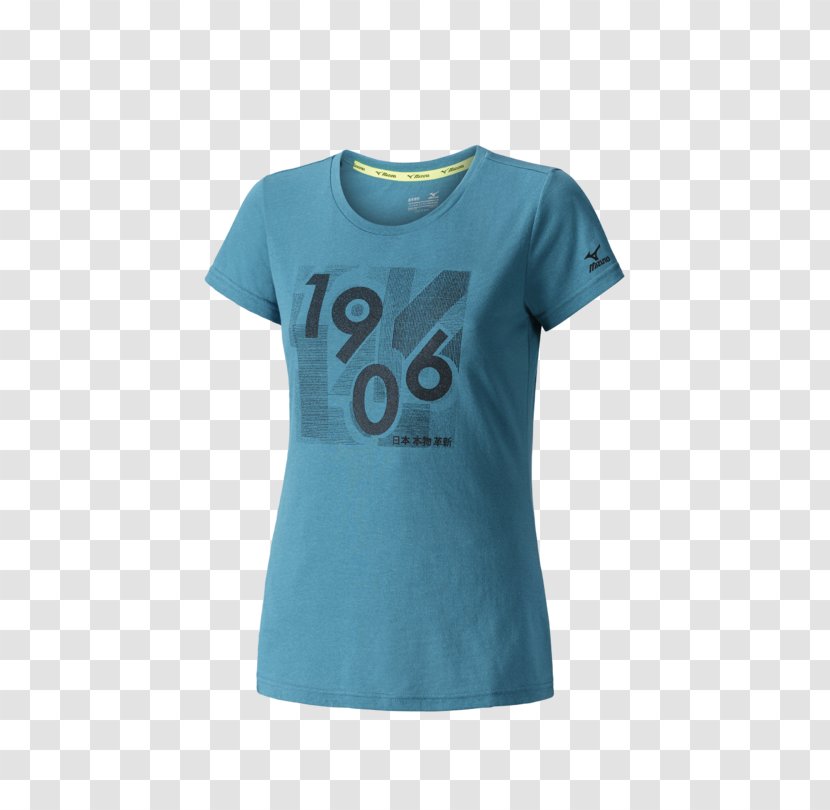 T-shirt Sleeve Top Sneakers Running - Electric Blue Transparent PNG