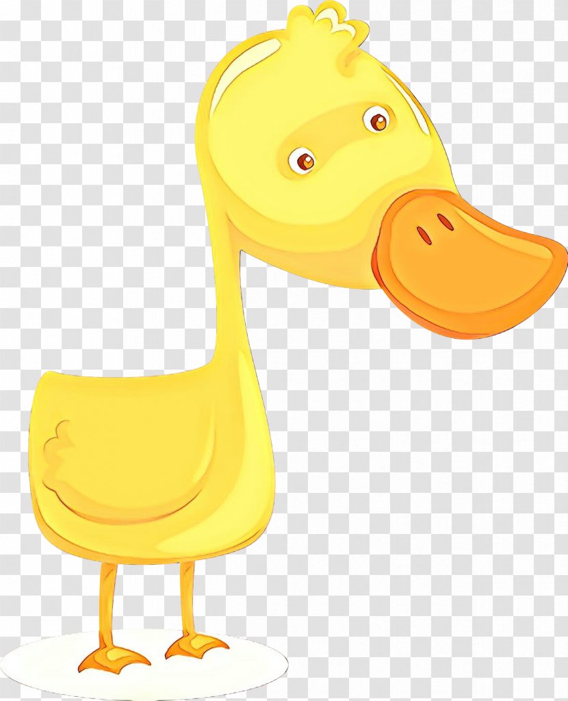 Yellow Bird Beak Duck Cartoon - Livestock Goose Transparent PNG