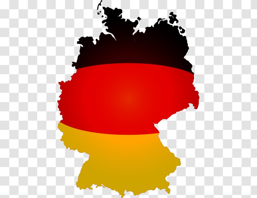 West Germany Flag Of East Map - Orange Transparent PNG
