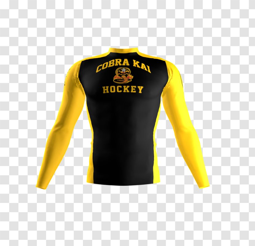 T-shirt Cycling Jersey Sleeve - Long Sleeved T Shirt - Cobra Kai Transparent PNG
