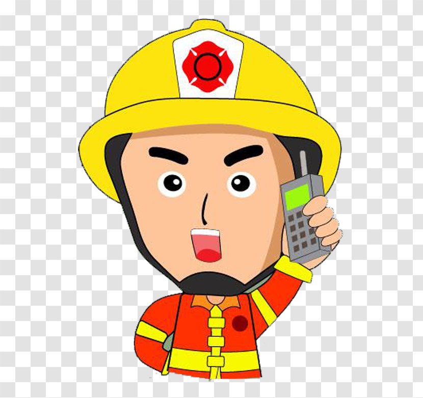 Firefighter Firefighting Cartoon - Fire Safety - Firefighters Call Characters Transparent PNG