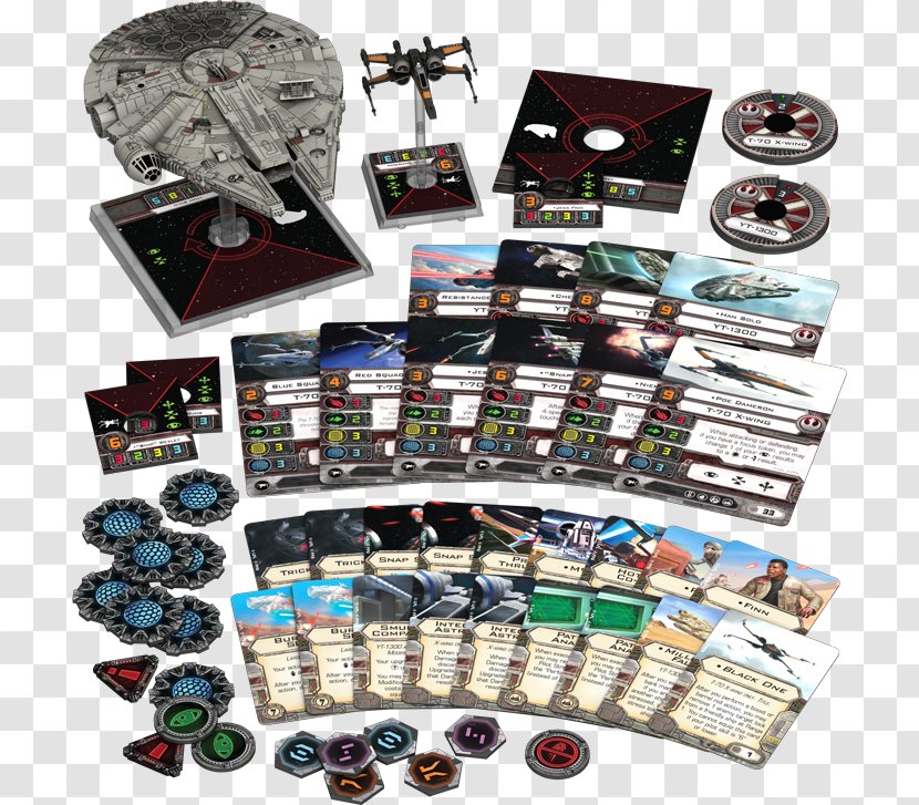 Star Wars: X-Wing Miniatures Game Han Solo Poe Dameron Rey Finn - Plastic - Wars Transparent PNG