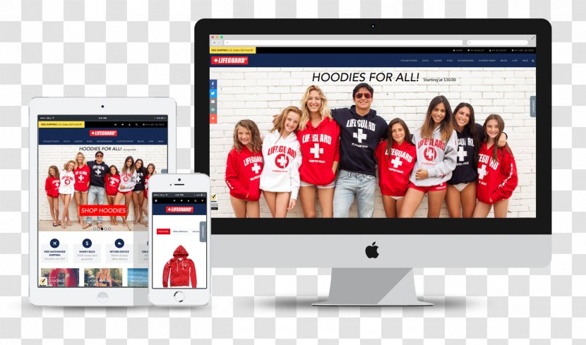 Lifeguard BigCommerce Clap Creative Responsive Web Design Display Advertising - Multimedia Transparent PNG