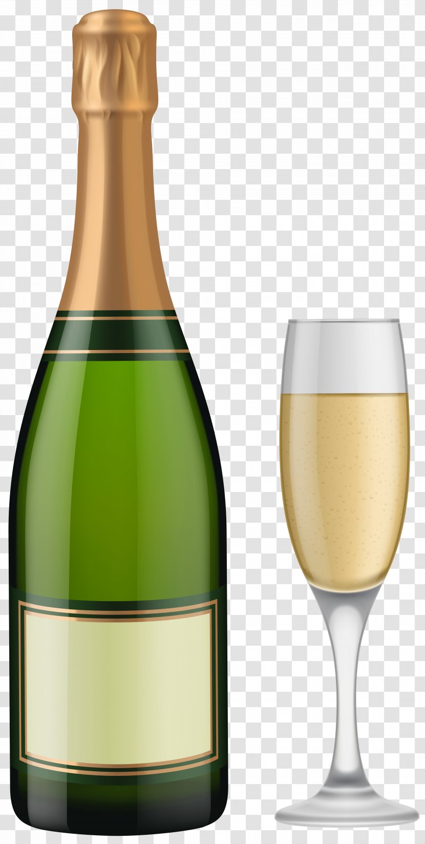 Champagne Sparkling Wine Bottle - Glass Transparent PNG