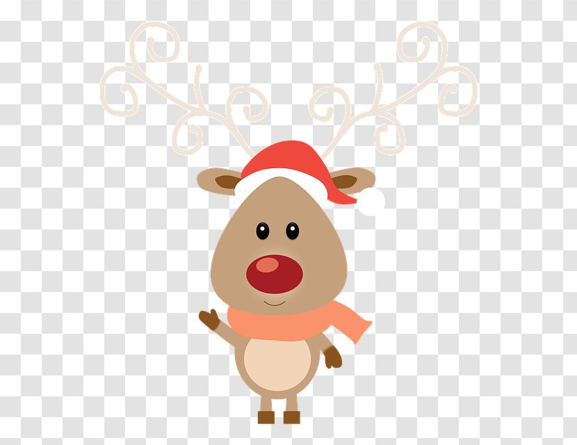 Rudolph Reindeer Santa Claus Christmas Day Transparent PNG