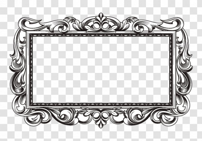 Gothic Architecture - Black And White - Painting Calligraphy Border Transparent PNG