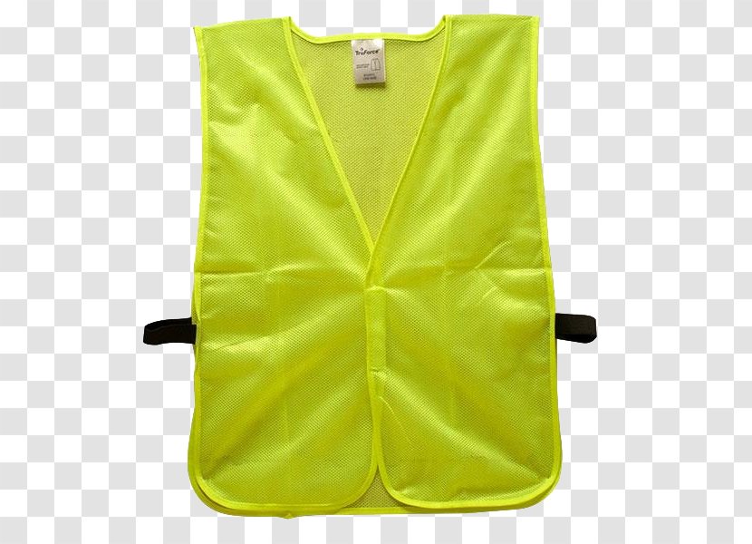 High-visibility Clothing Gilets Mesh Workwear Outerwear - Yellow - Safety Vest Transparent PNG