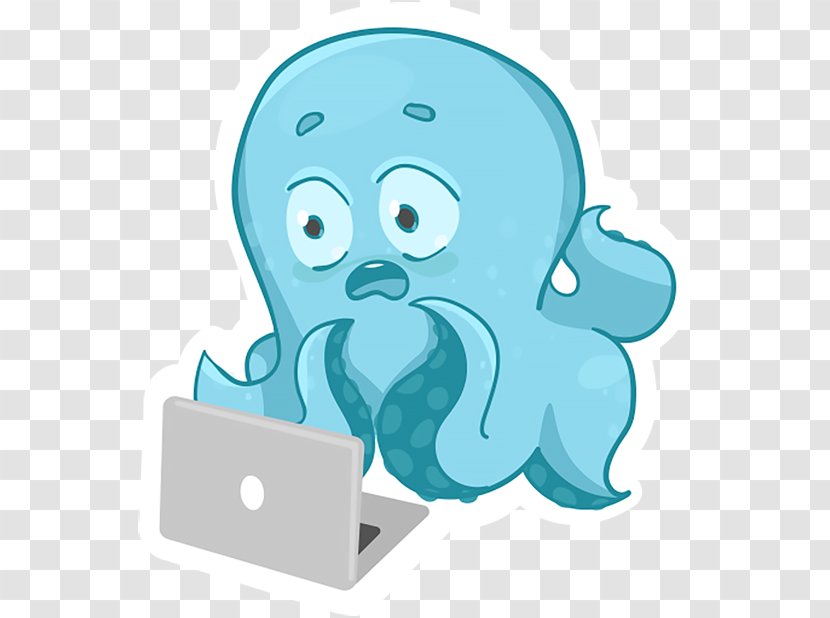 Octopus Sticker Clip Art Telegram Text - Organism - Splatoon Transparent PNG