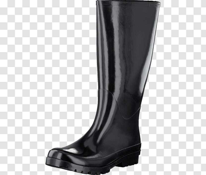 Riding Boot Shoe Wellington Flip-flops - Rain - Black Shiny Transparent PNG