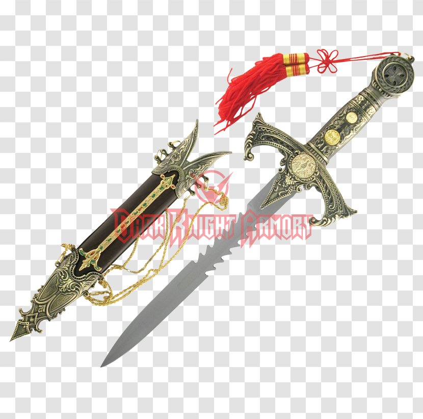 Knife Middle Ages Dagger Knights Templar - Cold Weapon Transparent PNG