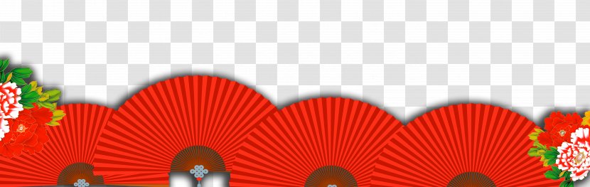 Red Vecteur - Flower - Fan Mosaic Transparent PNG