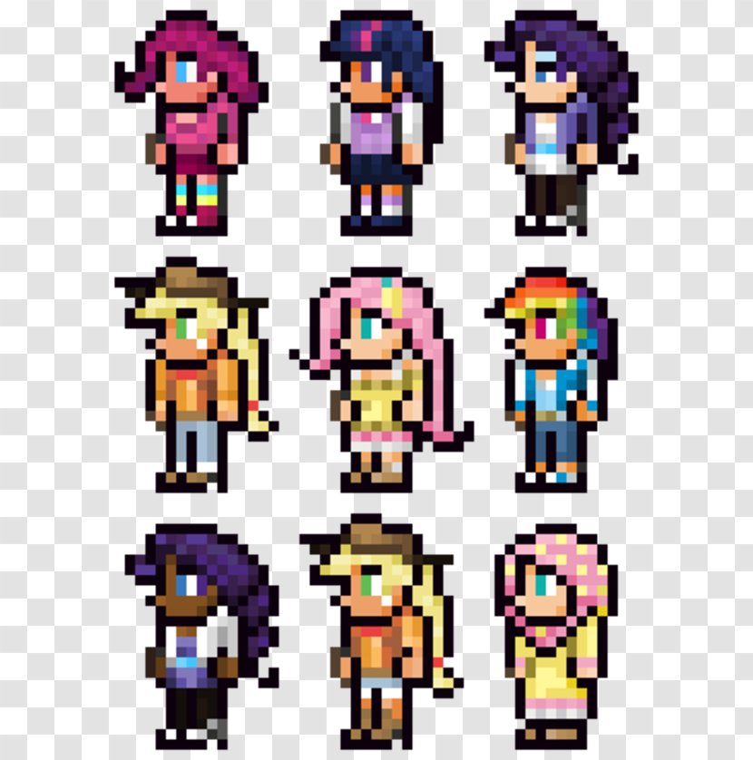 Terraria Applejack Twilight Sparkle Pinkie Pie Rainbow Dash - Nonplayer Character - My Little Pony Friendship Is Magic Transparent PNG