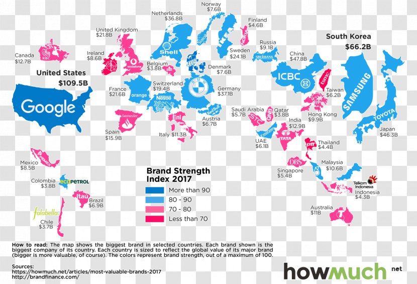 Brand Finance World Equity Map - Google - Made For Each Other Transparent PNG