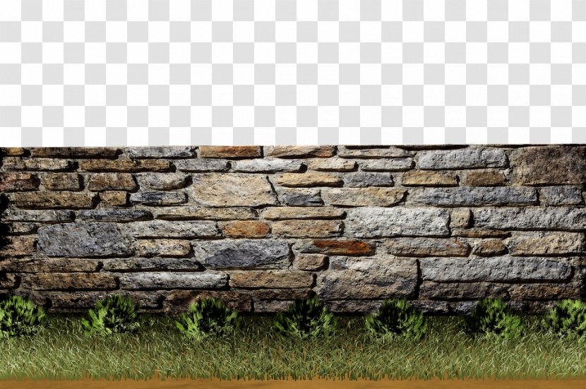 Stone Wall - Grass - Walls Transparent PNG